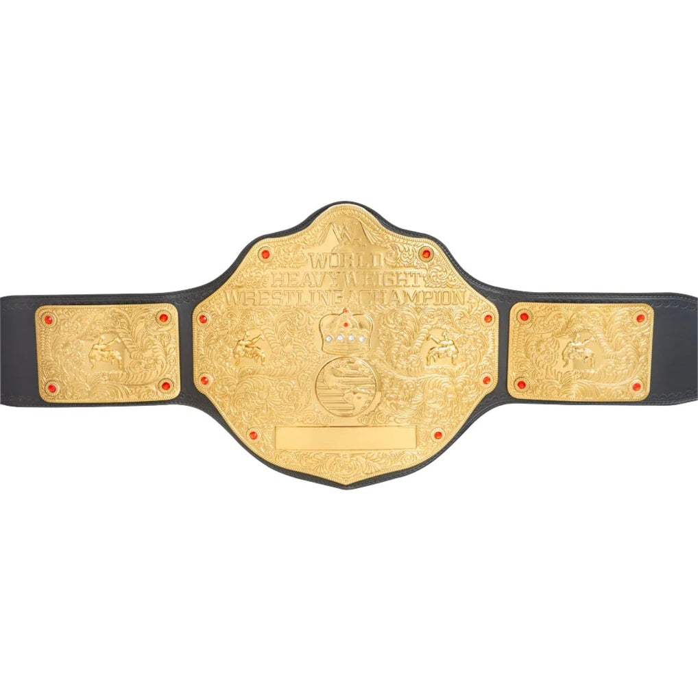 World Heavyweight Championship Retro Wrestling Belt Replica – Classic Gold Title Collectible