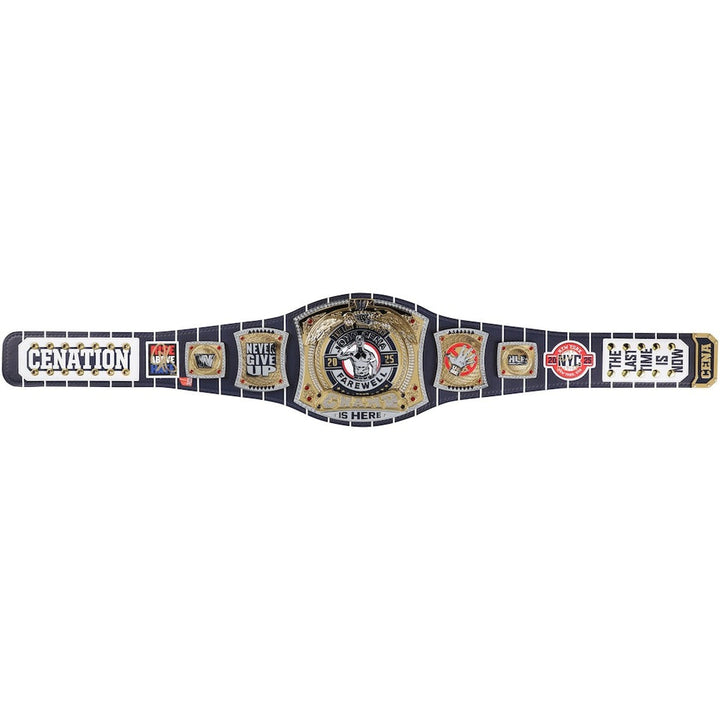 John Cena WWE Autographed Farewell Tour 2025 New York City Replica Title Belt