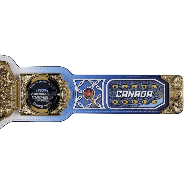 John Cena WWE Autographed 2025 Elimination Chamber Replica Title Belt - Limited Edition #2525