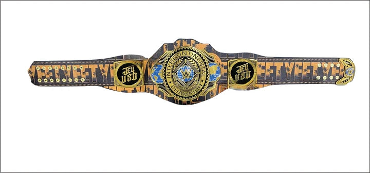 Custom Jey Uso Yeet Intercontinental Championship Belt Replica Wrestling Belt