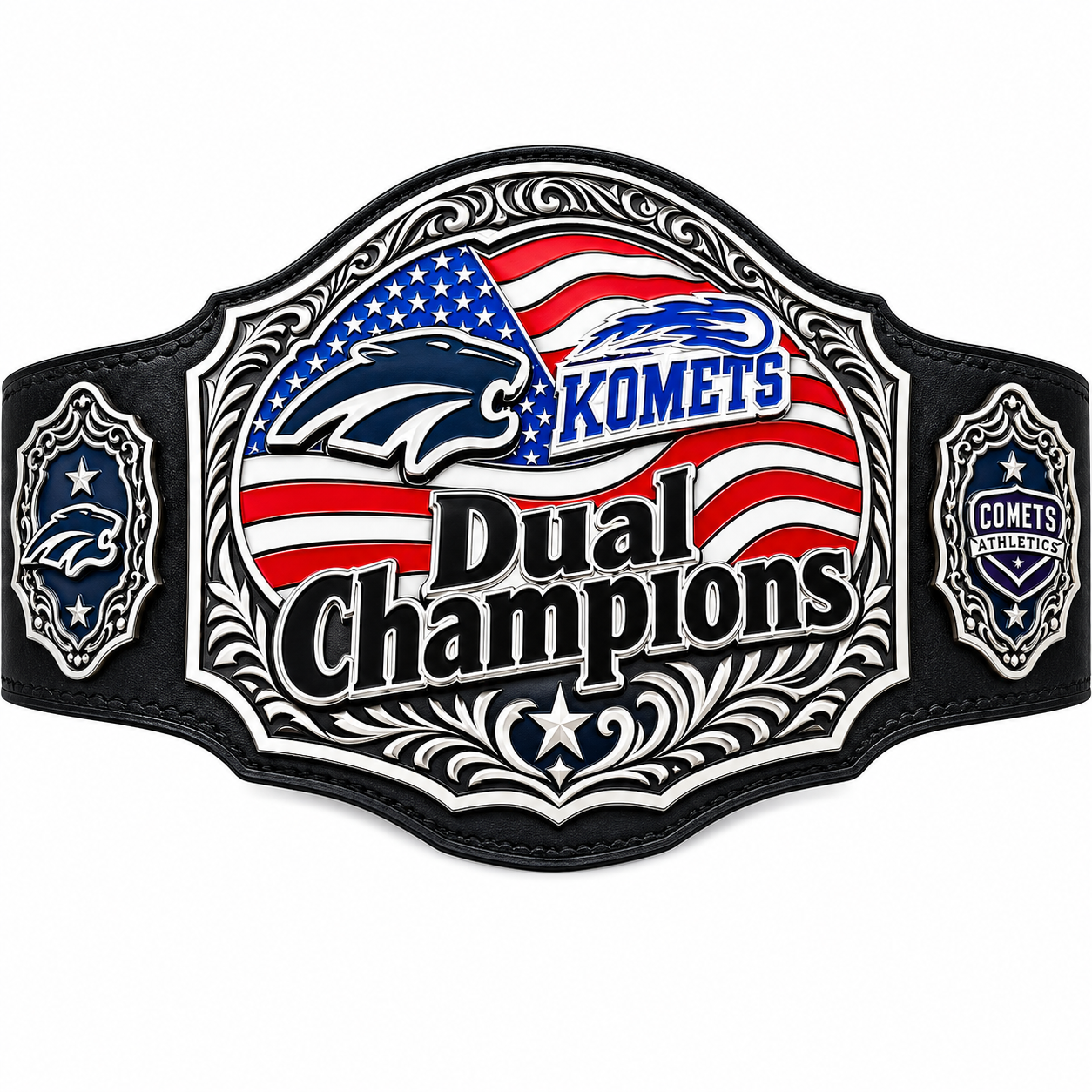 Personalized School Wrestling Championship Belt