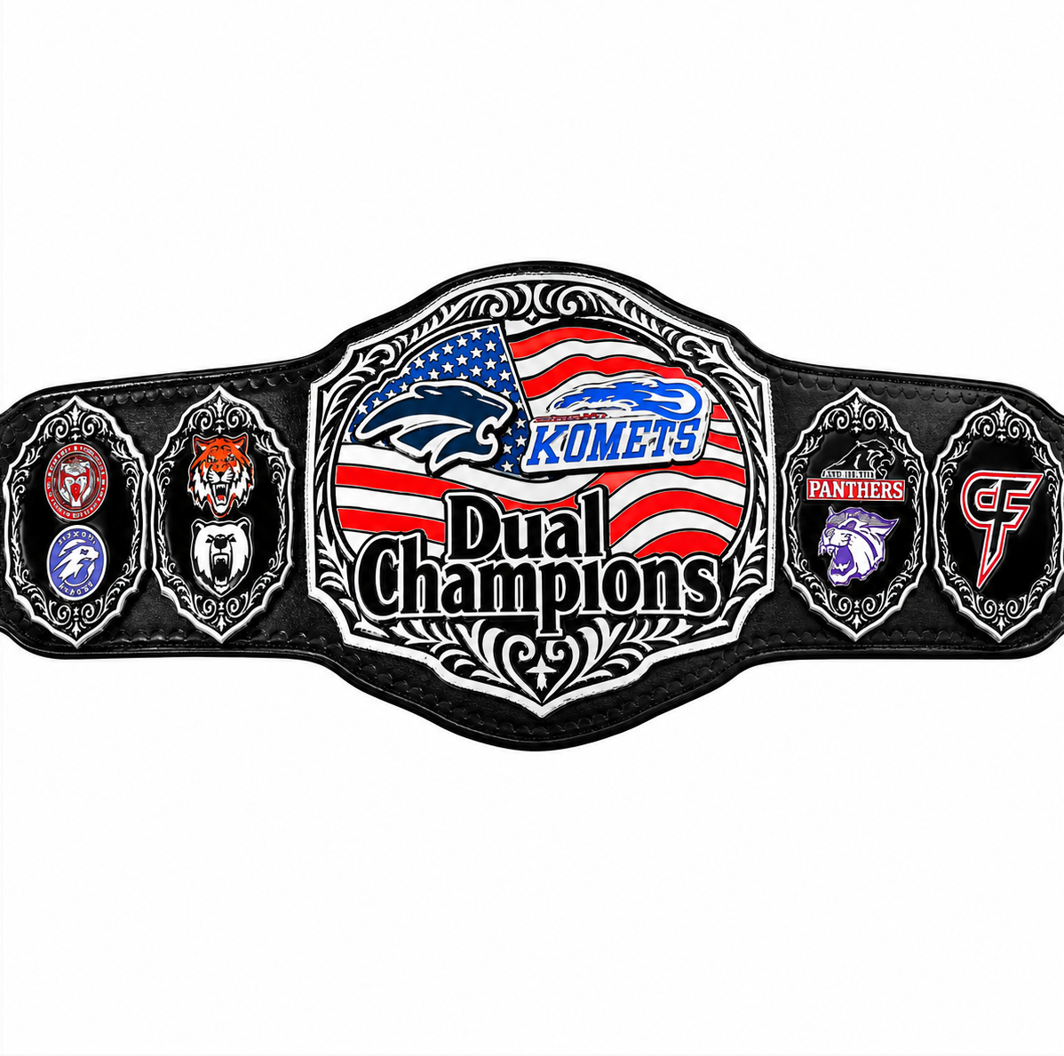 Personalized School Wrestling Championship Belt