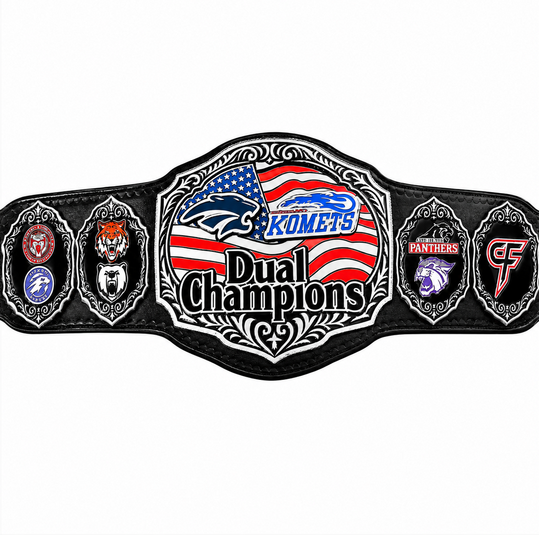 Personalized School Wrestling Championship Belt