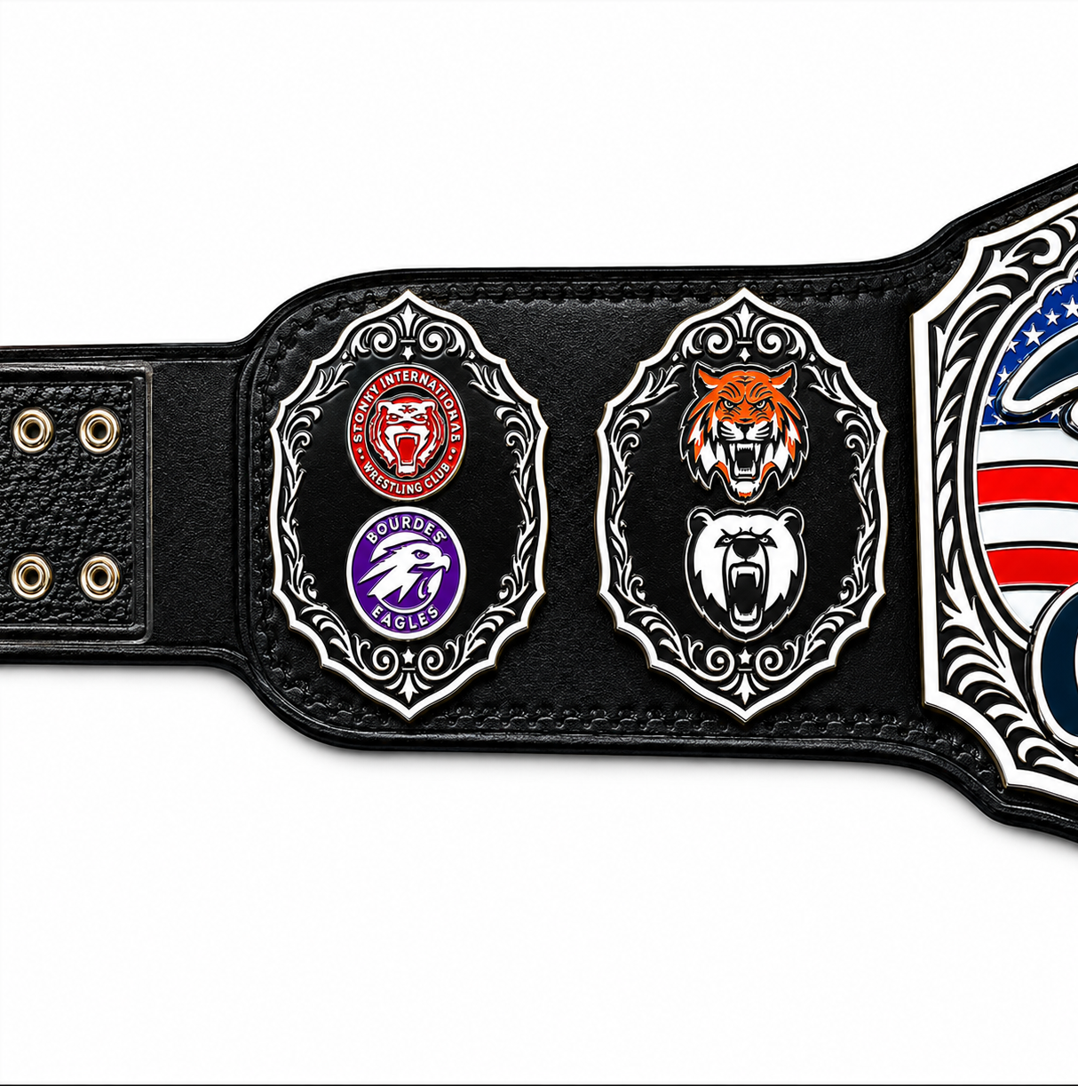 Personalized School Wrestling Championship Belt