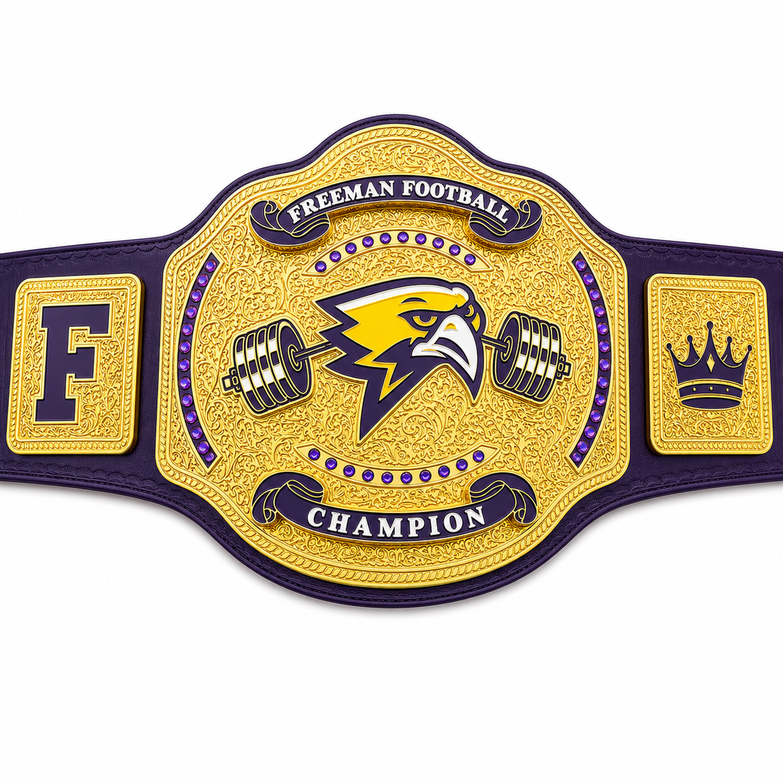 Custom High School Football Title Belt