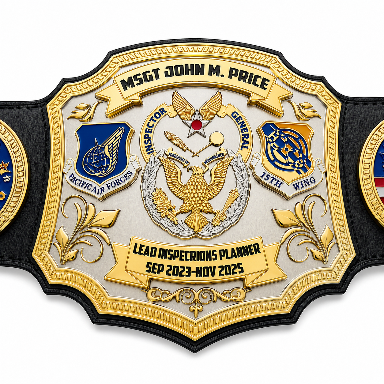 Custom Inspector General Championship Belt
