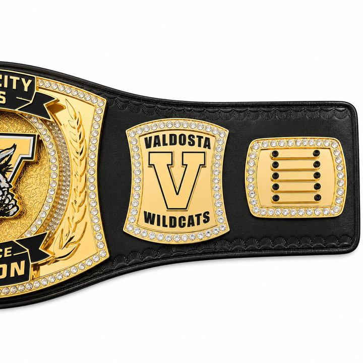 Custom School Attendance Champion Belt — Valdosta Wildcats Edition
