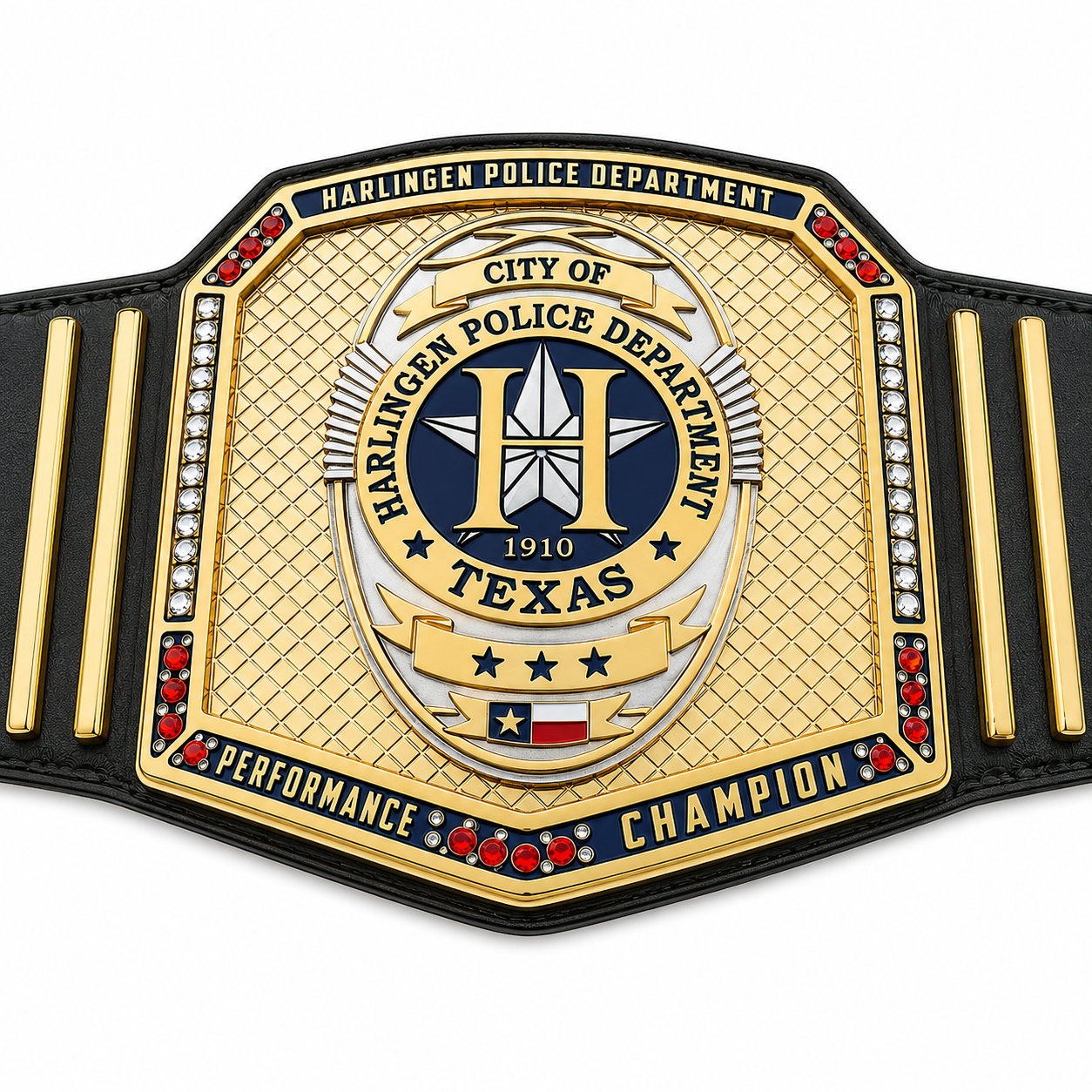 Harlingen Police Department Custom Performance Championship Belt
