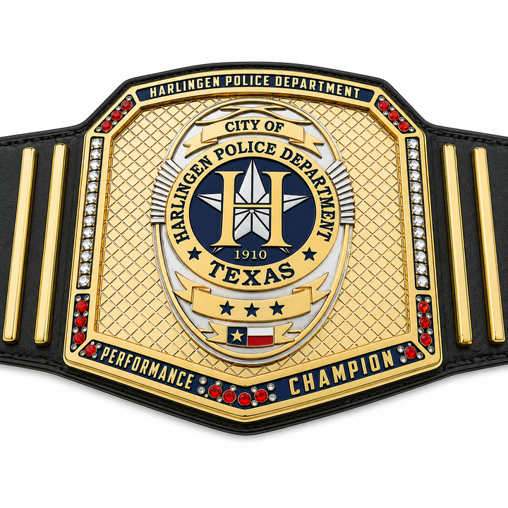 Harlingen Police Department Custom Performance Championship Belt
