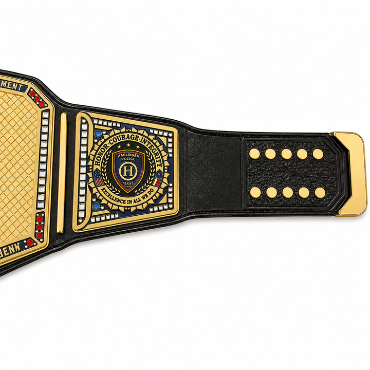 Harlingen Police Department Custom Performance Championship Belt
