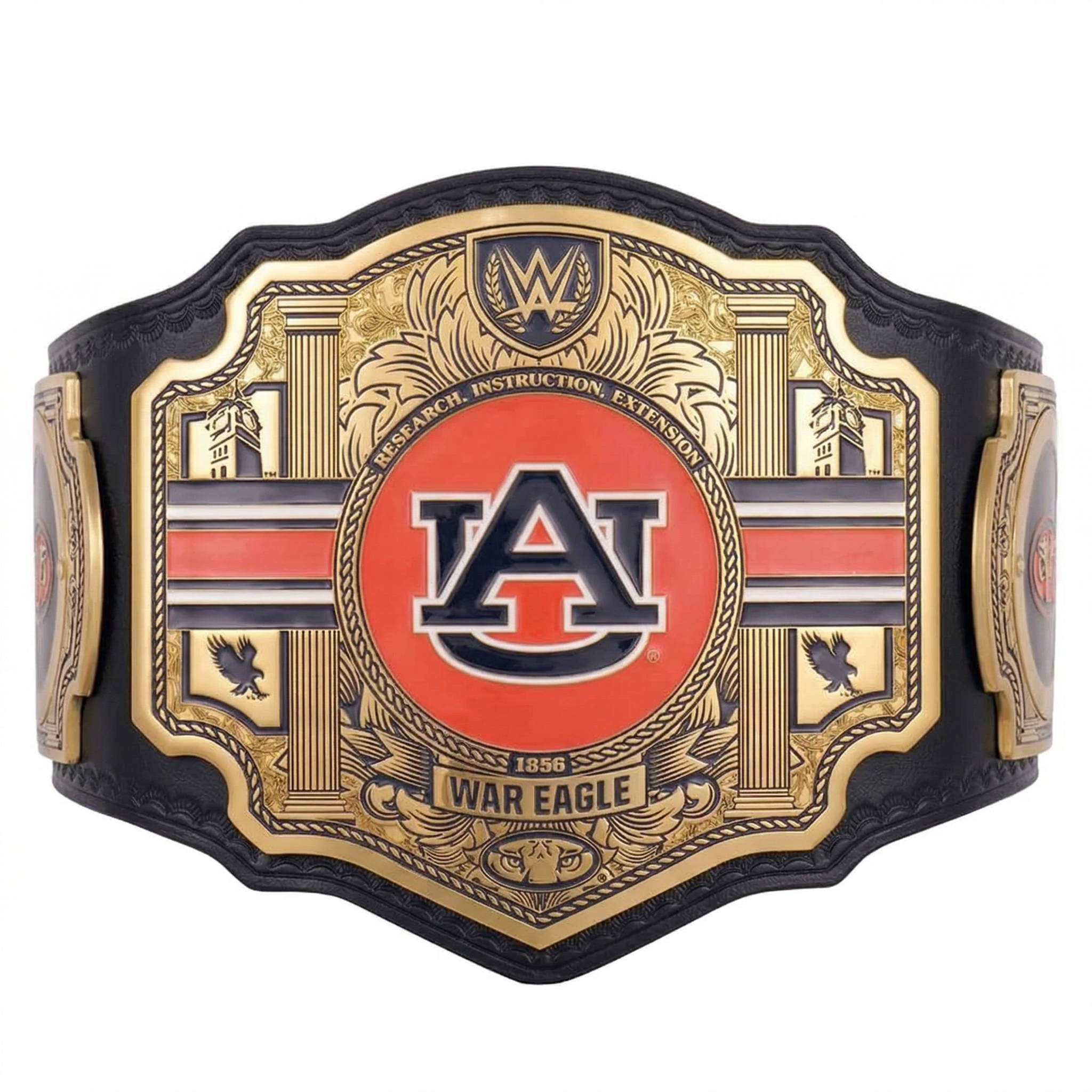 Auburn Tigers WWE Legacy Title Belt Black Strap