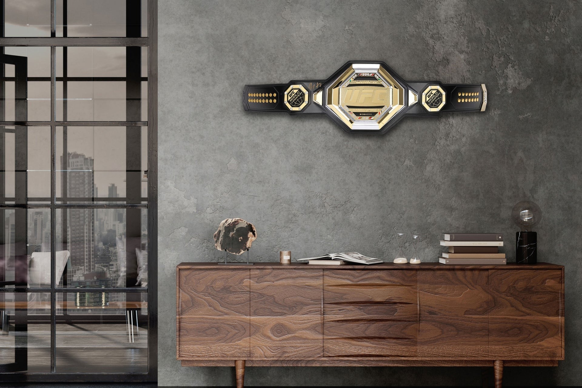 Max Holloway Signed 1-of-1 UFC Legacy Championship Replica Belt Champions Forge
