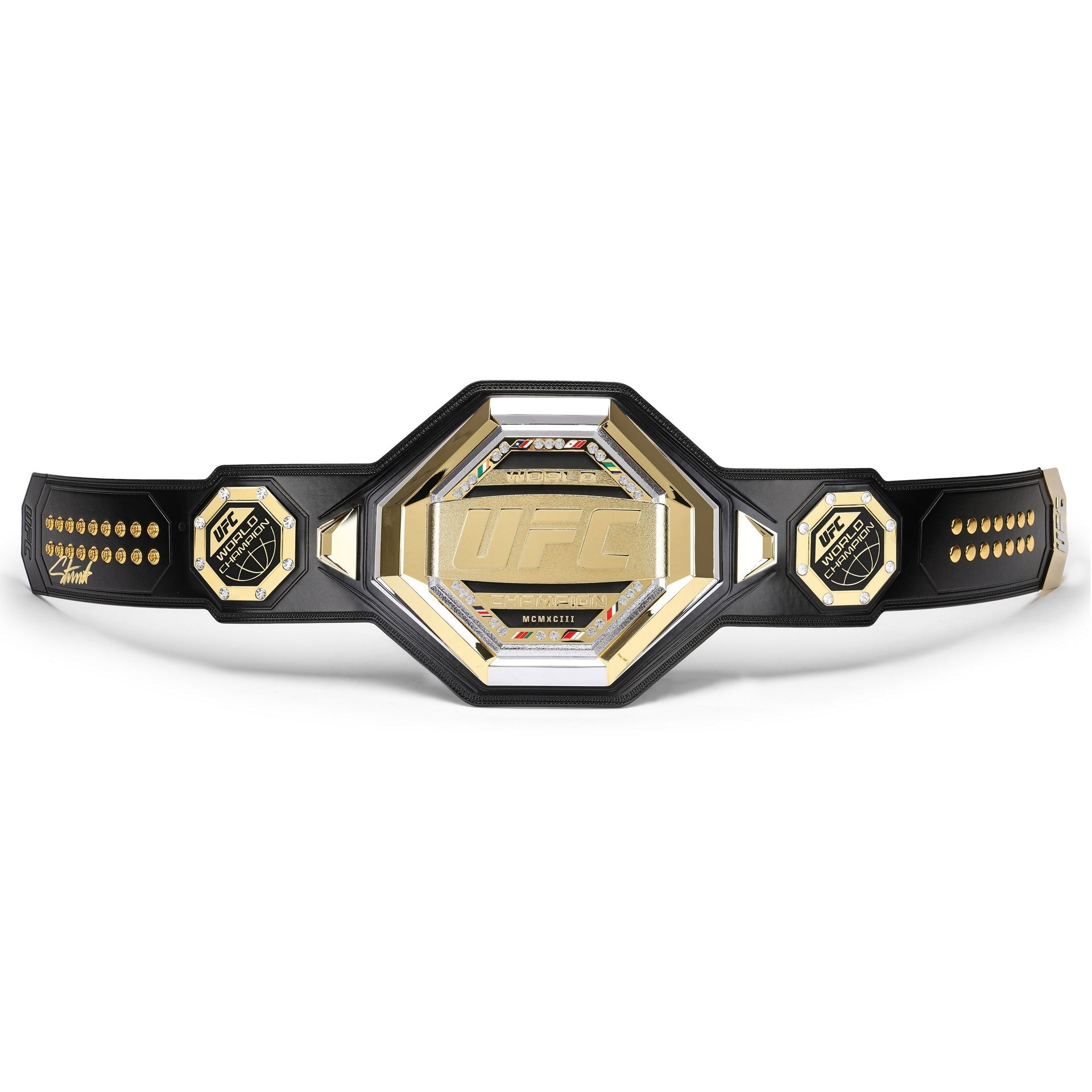 Israel Adesanya Signed UFC Legacy Championship Replica Belt Champions Forge