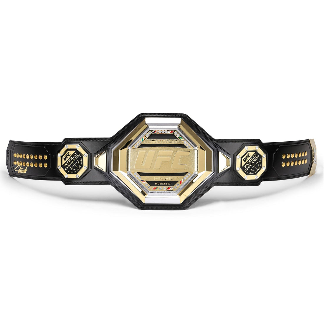 Israel Adesanya Signed UFC Legacy Championship Replica Belt Champions Forge