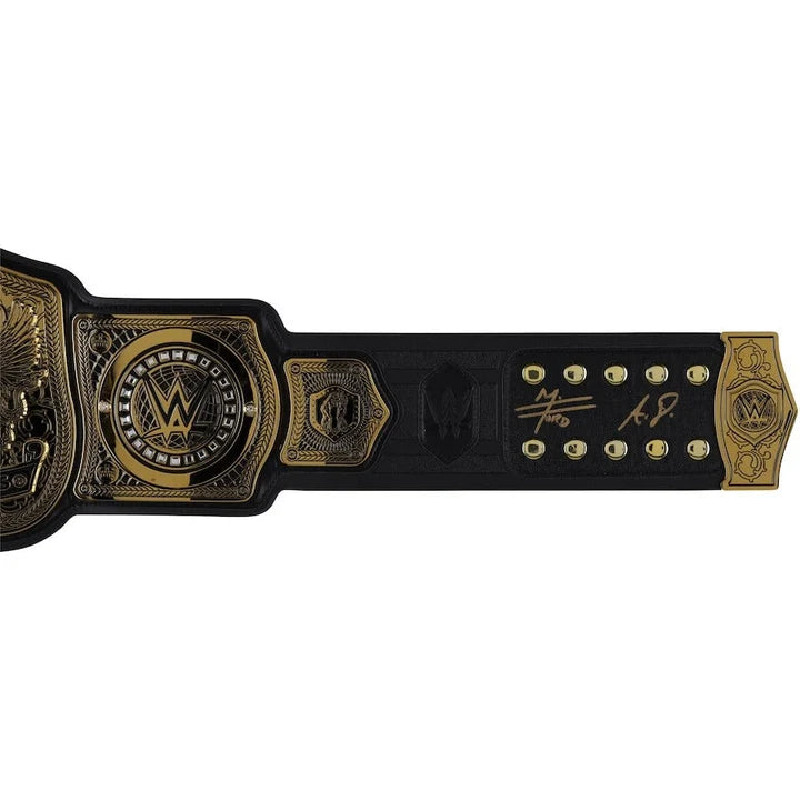 Angelo Dawkins & Montez Ford Autographed WWE Tag Team Championship Replica Belt