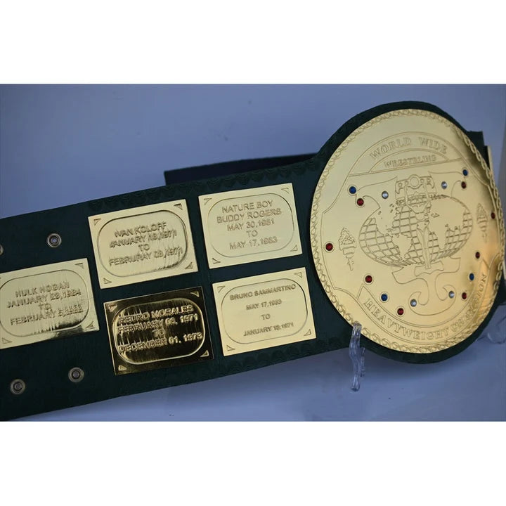 Big Green Belt WWE replica by Championship Belts Online