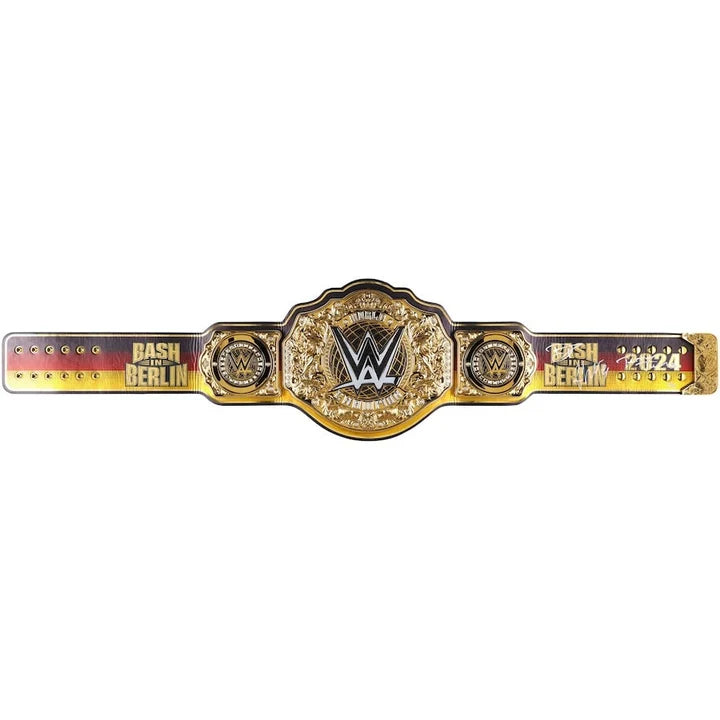 Damian Priest & Rhea Ripley WWE Autographed 2024 Bash in Berlin Replica Title Belt with Terror Twins Inscription - Limited Edition of 25