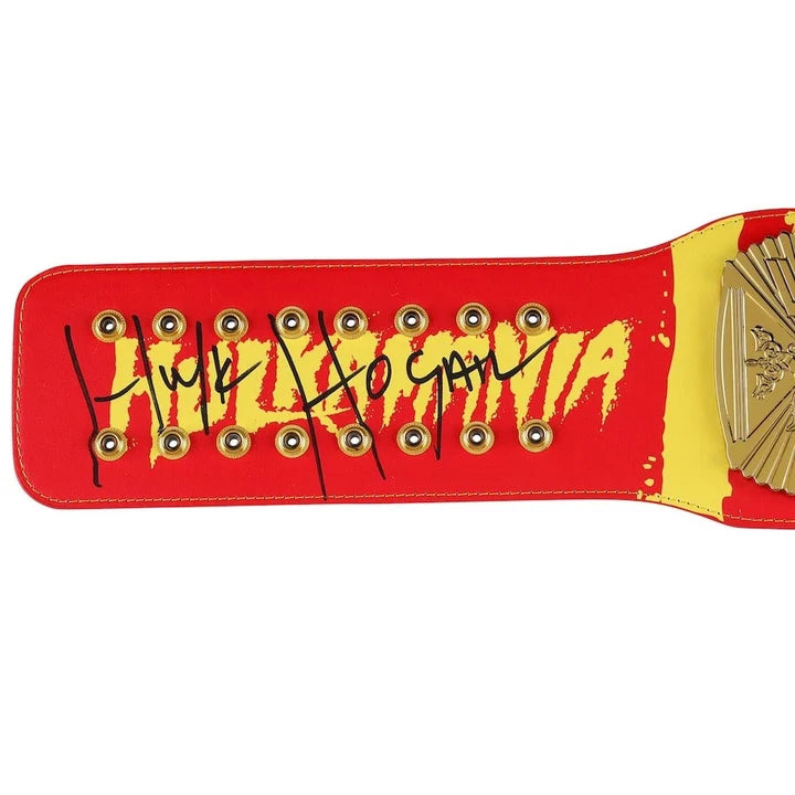 Hulk Hogan WWE Autographed Hogan Signature Series Replica Title Belt