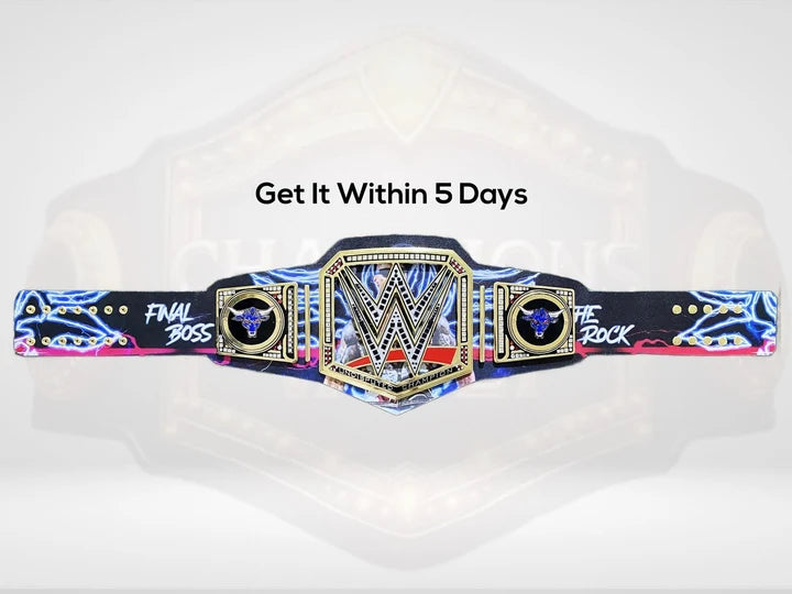 The Rock Custom Undisputed World Wrestling Championship Belt
