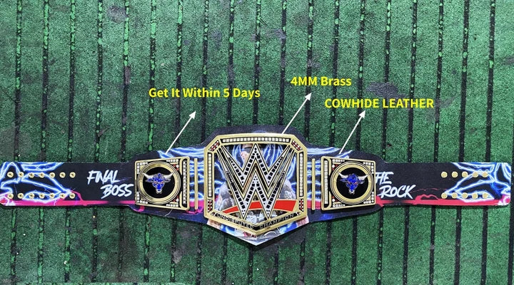 The Rock Custom Undisputed World Wrestling Championship Belt