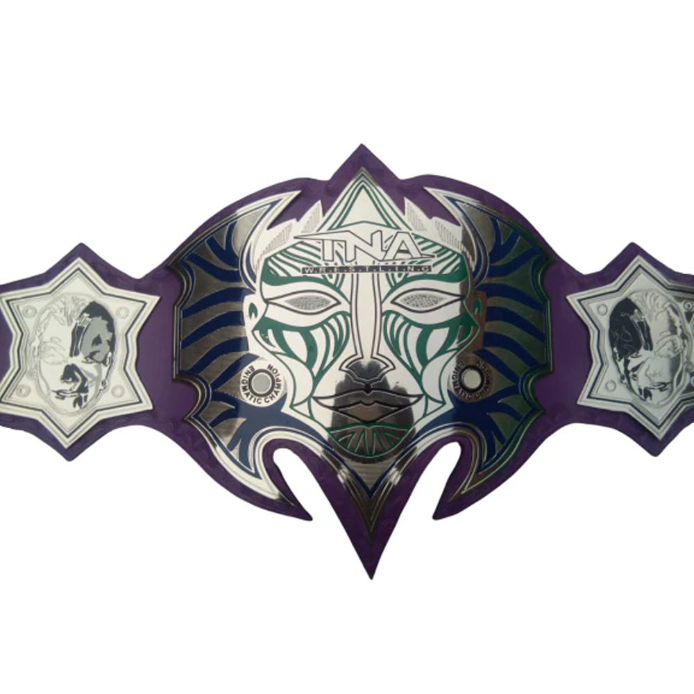 TNA Champions Forge immortal heavyweight championship belt with intricate face design and purple accents