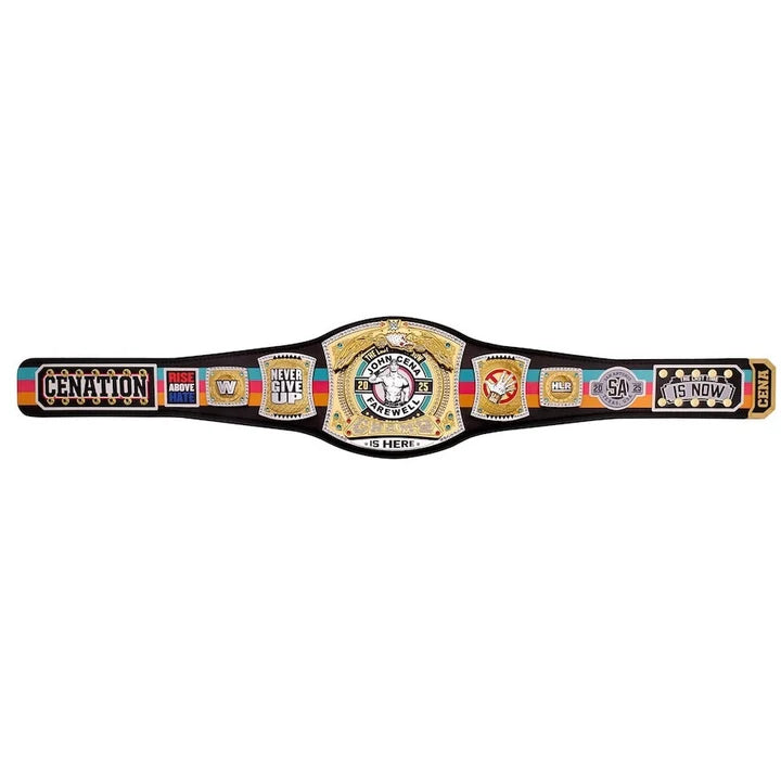 John Cena Farewell Tour 2025 San Antonio Spinner Championship Replica Title Belt