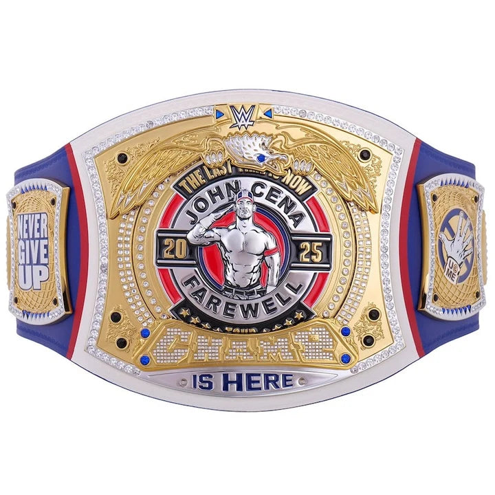 John Cena Farewell Tour SummerSlam 2025 Blue Spinner Championship Replica Title Belt