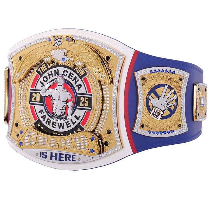 John Cena Farewell Tour SummerSlam 2025 Blue Spinner Championship Replica Title Belt