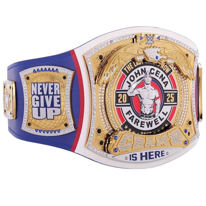 John Cena Farewell Tour SummerSlam 2025 Blue Spinner Championship Replica Title Belt