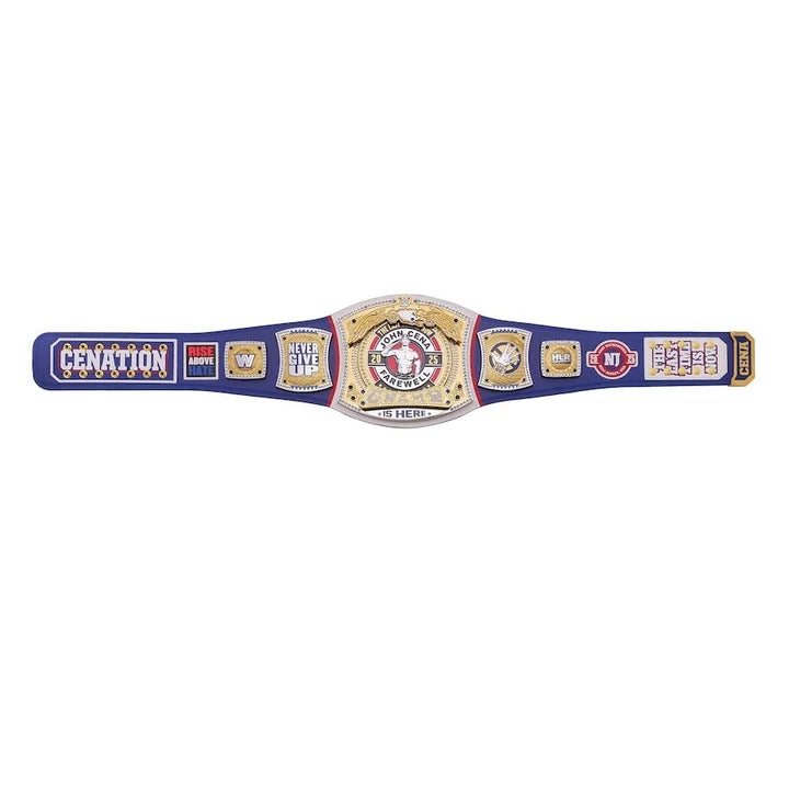 John Cena Farewell Tour SummerSlam 2025 Blue Spinner Championship Replica Title Belt