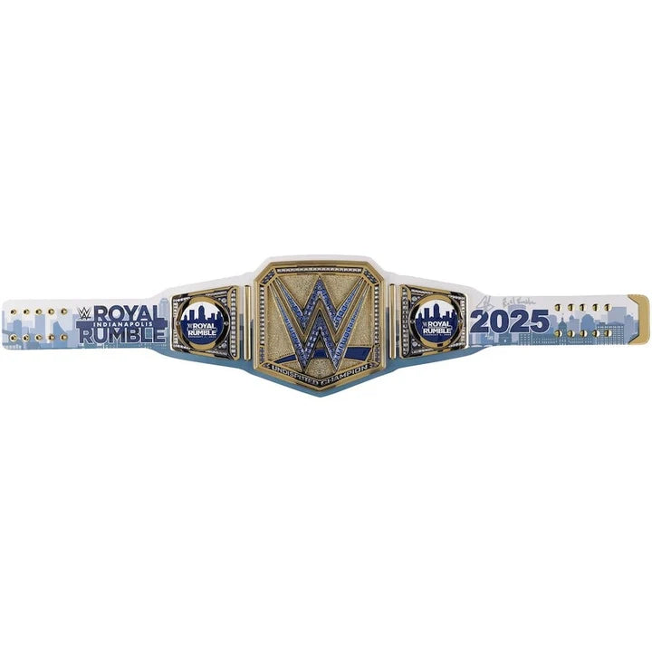 John Cena WWE Autographed 2025 Royal Rumble Replica Title Belt with Final Rumble Inscription - Limited Edition of 25