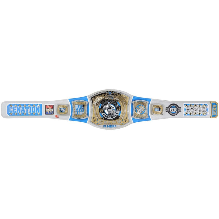 John Cena WWE Autographed Farewell Tour 2025 Grand Rapids Replica Title Belt
