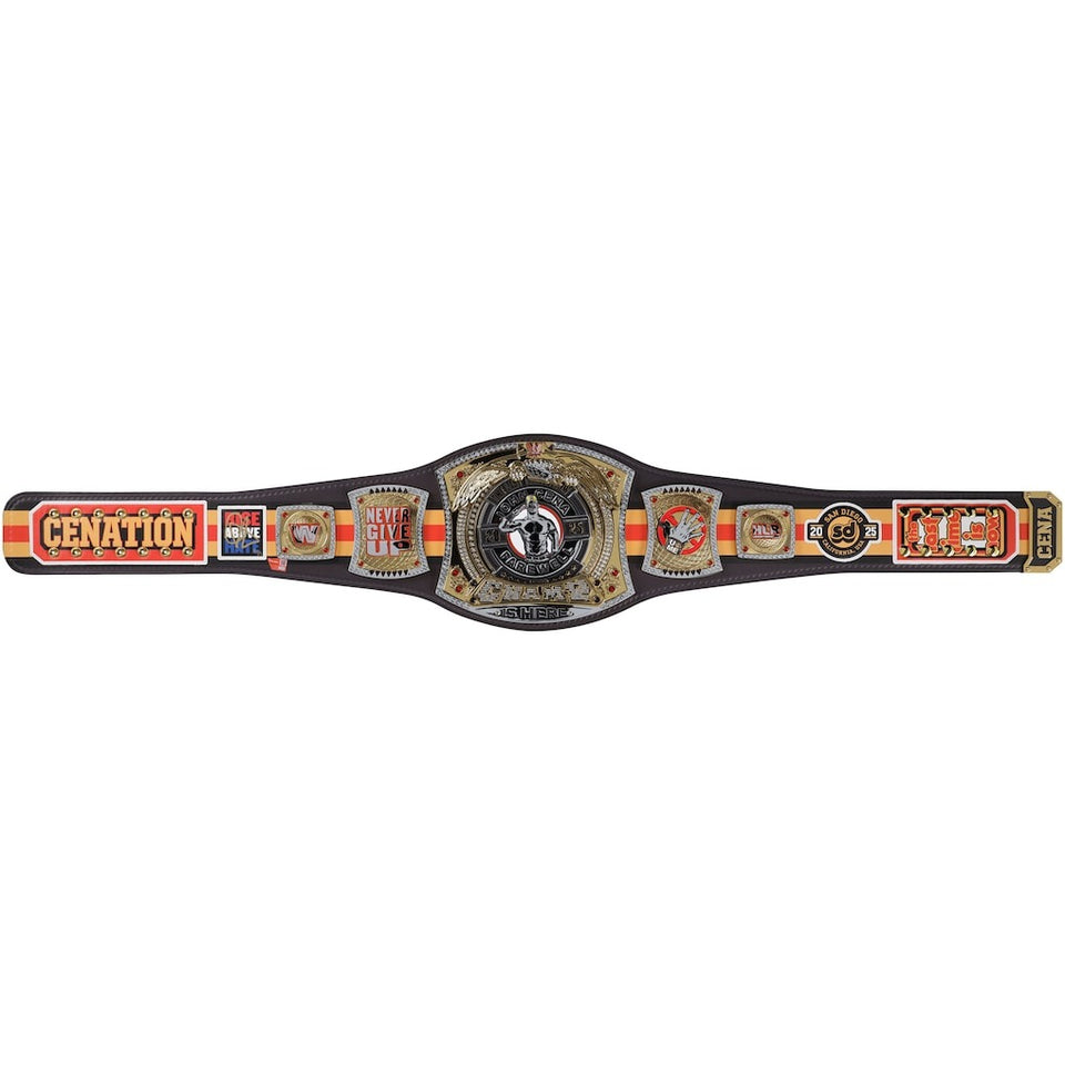 John Cena WWE Autographed Farewell Tour 2025 San Diego Replica Title Belt
