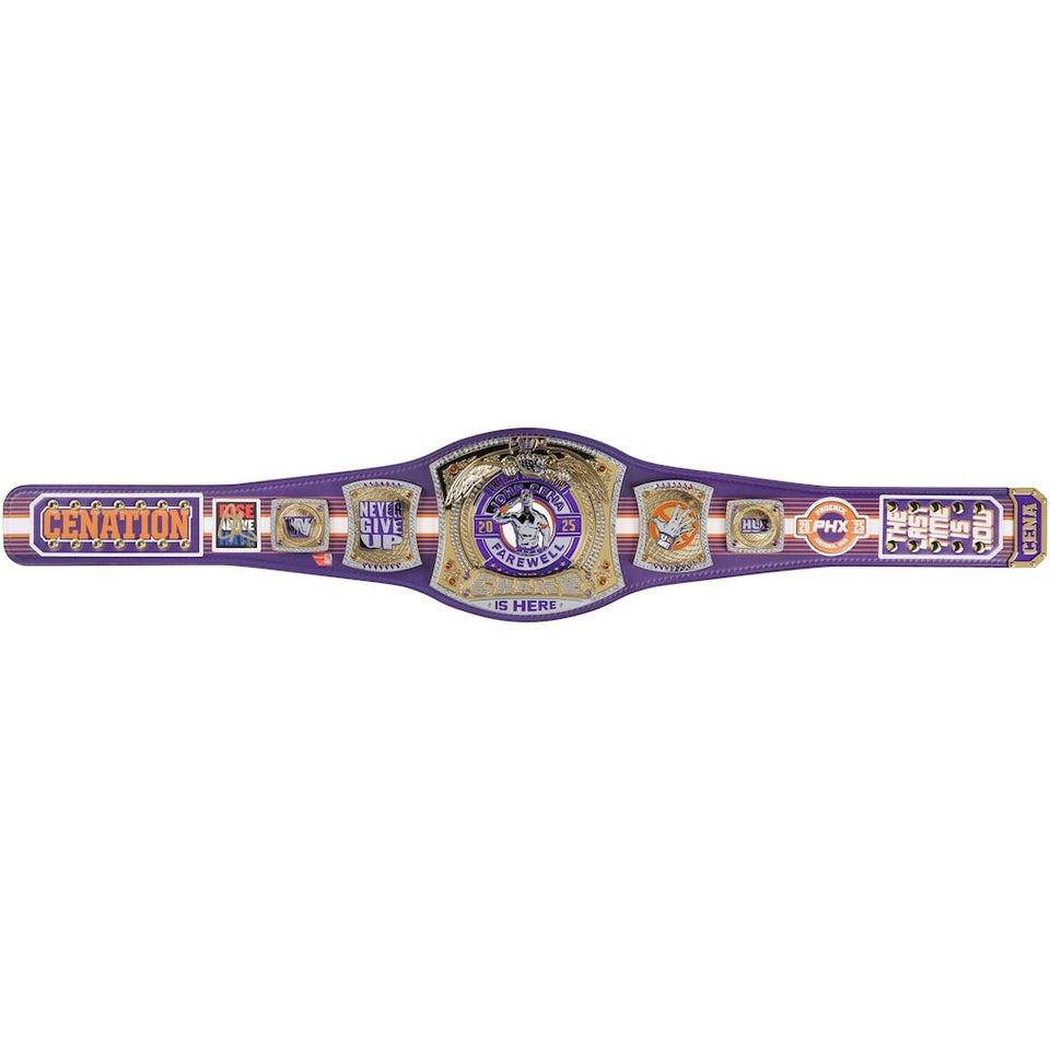 John Cena WWE Autographed Farewell Tour 2025 Phoenix Replica Title Belt