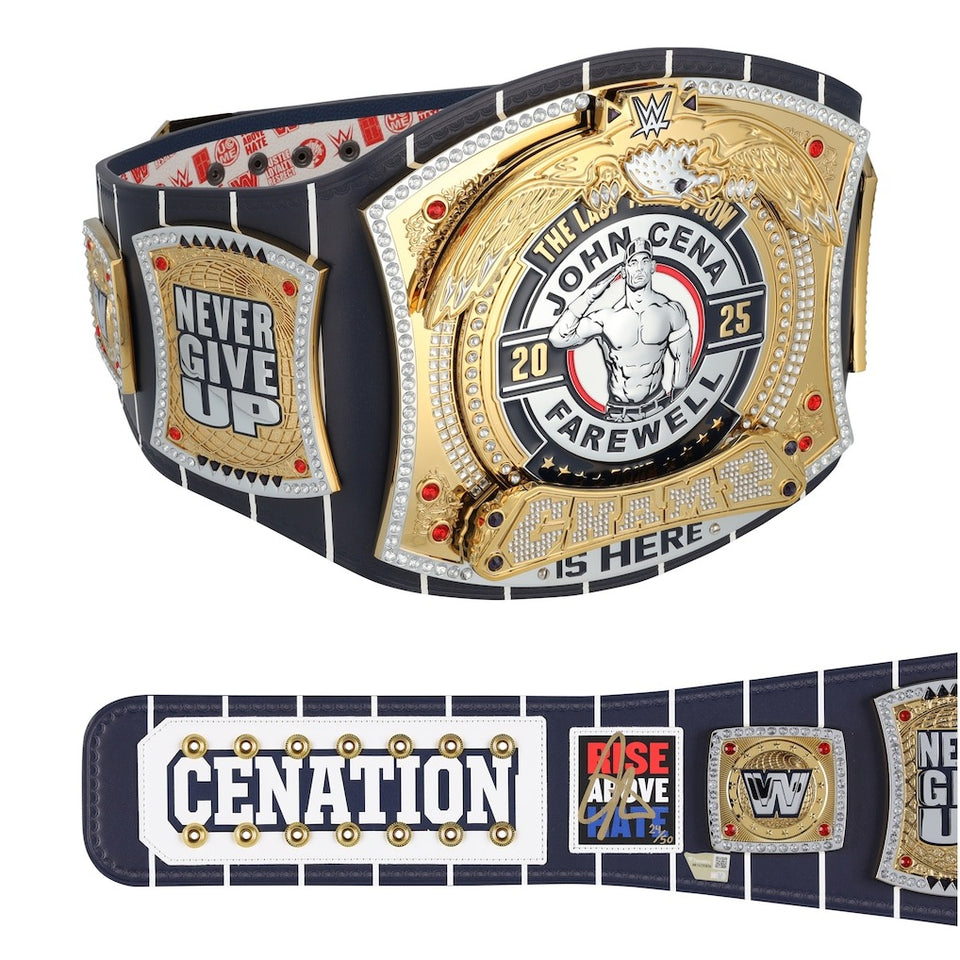John Cena WWE Autographed Farewell Tour 2025 New York City Replica Title Belt