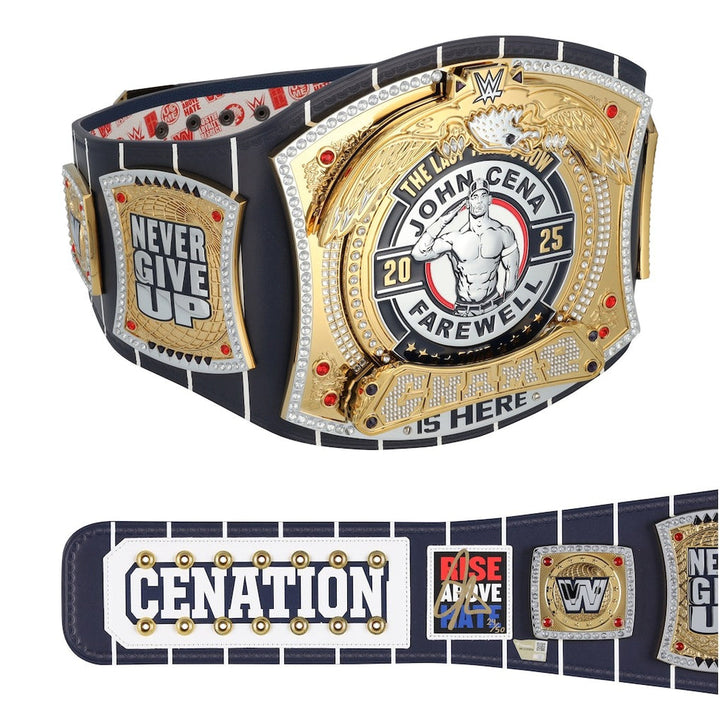 John Cena WWE Autographed Farewell Tour 2025 New York City Replica Title Belt