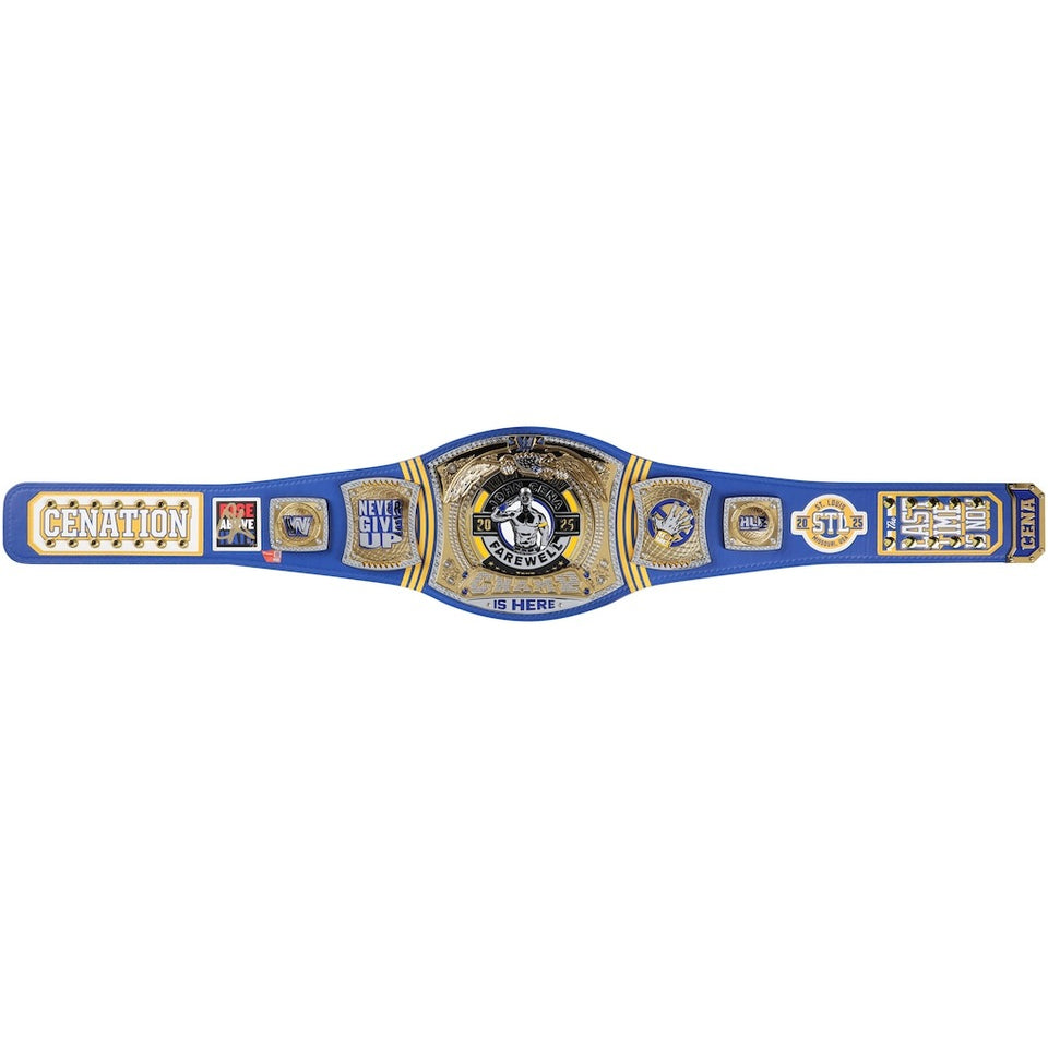 John Cena WWE Autographed Farewell Tour 2025 St. Louis Replica Title Belt