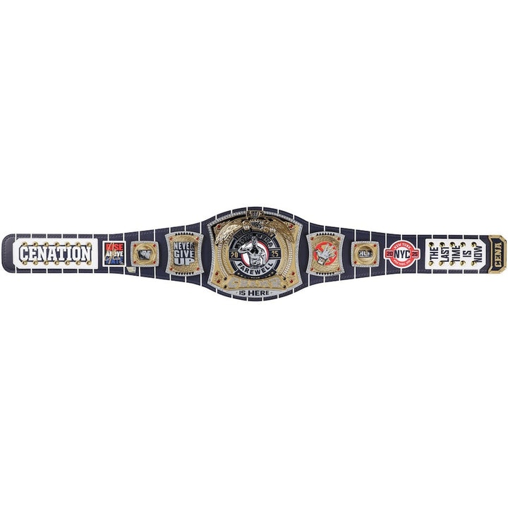 John Cena WWE Autographed Farewell Tour 2025 New York City Replica Title Belt