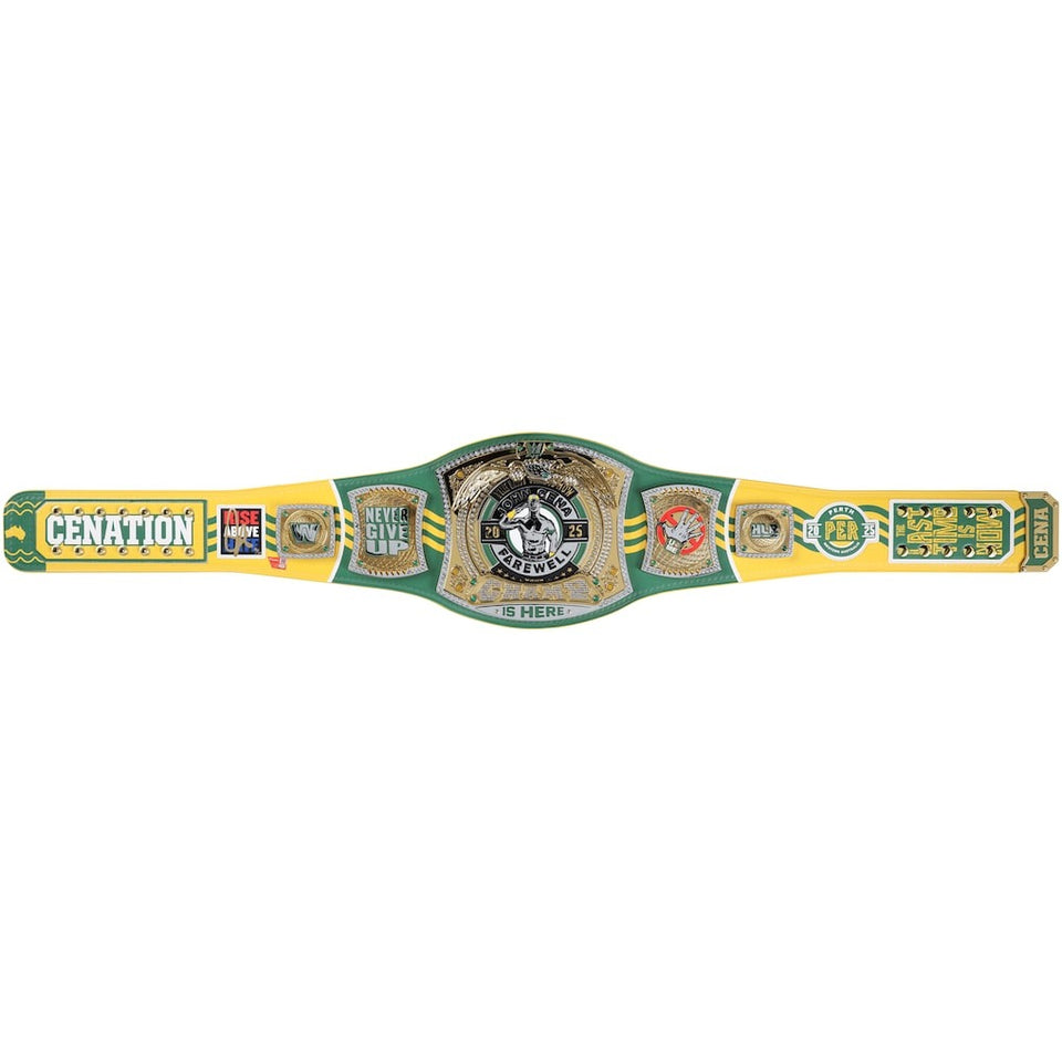 John Cena WWE Autographed Farewell Tour 2025 Perth Replica Title Belt