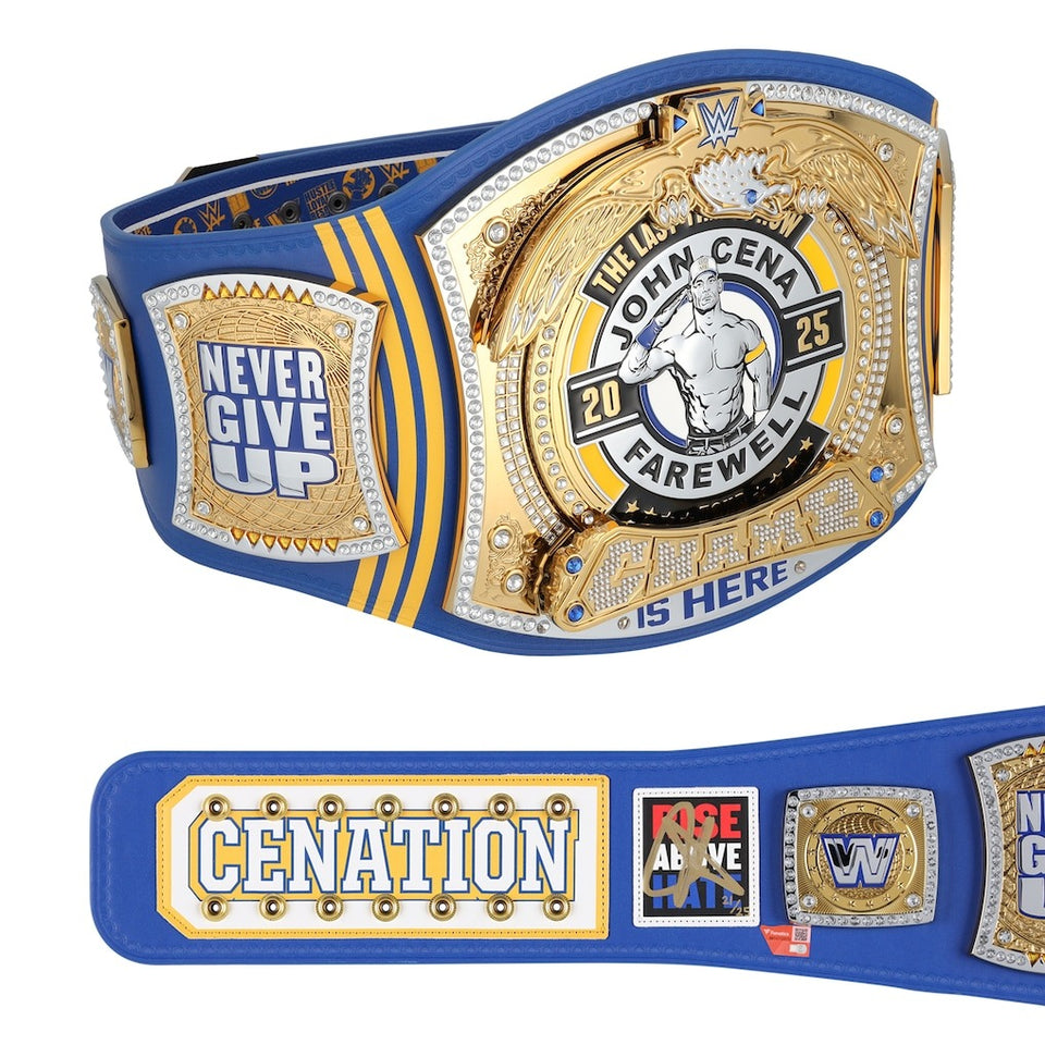 John Cena WWE Autographed Farewell Tour 2025 St. Louis Replica Title Belt