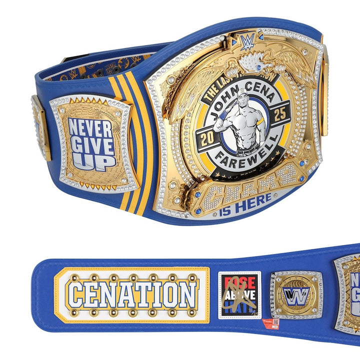 John Cena WWE Autographed Farewell Tour 2025 St. Louis Replica Title Belt