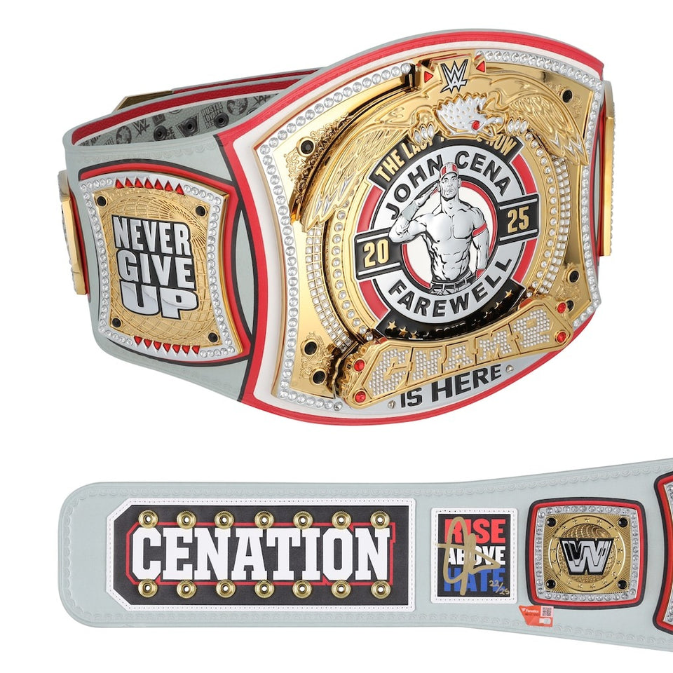 John Cena WWE Autographed Farewell Tour 2025 Dayton Replica Title Belt