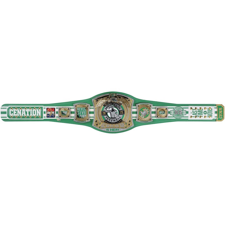 John Cena WWE Autographed Farewell Tour 2025 Boston Replica Title Belt