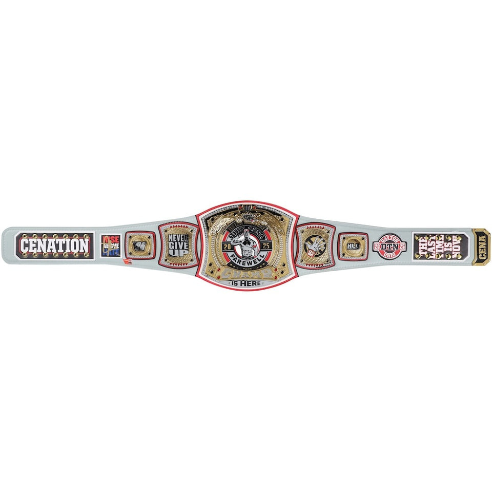 John Cena WWE Autographed Farewell Tour 2025 Dayton Replica Title Belt