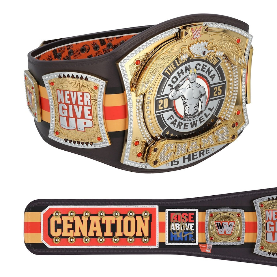 John Cena WWE Autographed Farewell Tour 2025 San Diego Replica Title Belt