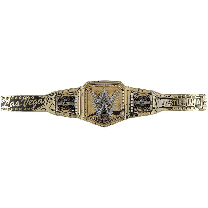 John Cena WWE Autographed WrestleMania 41 Golden Championship Replica Title Belt with 17x Champ Inscription - Limited Edition of 25