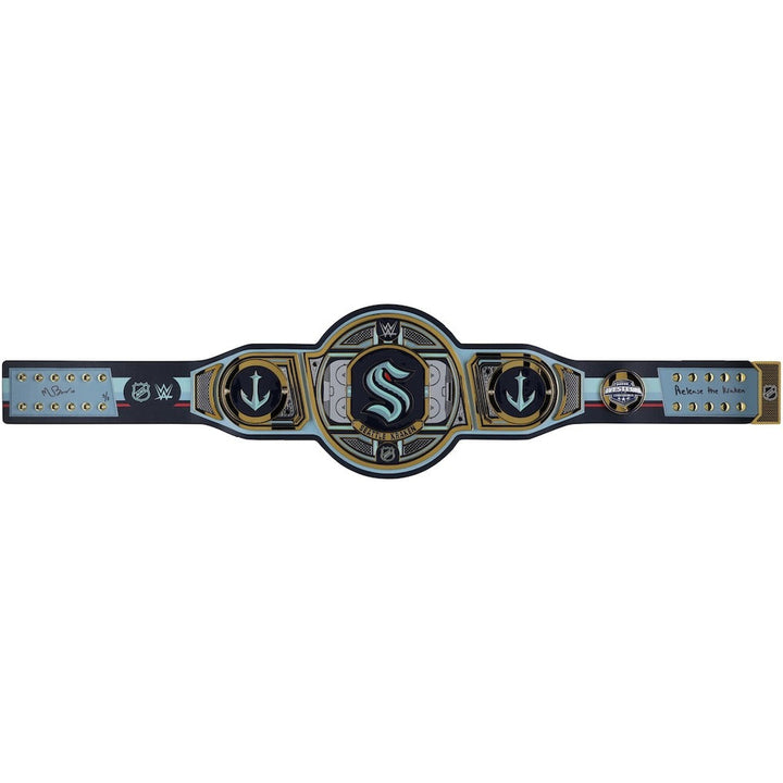 Matty Beniers Seattle Kraken Autographed WWE Legacy Title Belt