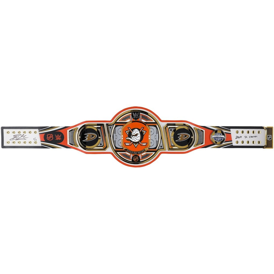 Ryan Getzlaf Anaheim Ducks Autographed WWE Legacy Title Belt