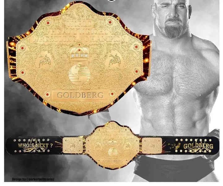 WCW Goldberg Big Gold Signature Series Heavyweight Wrestling Belt Replica