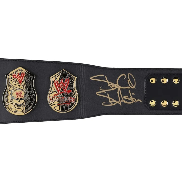 Stone Cold Steve Austin WWE Autographed Smoking Skull Championship Replica Title Belt